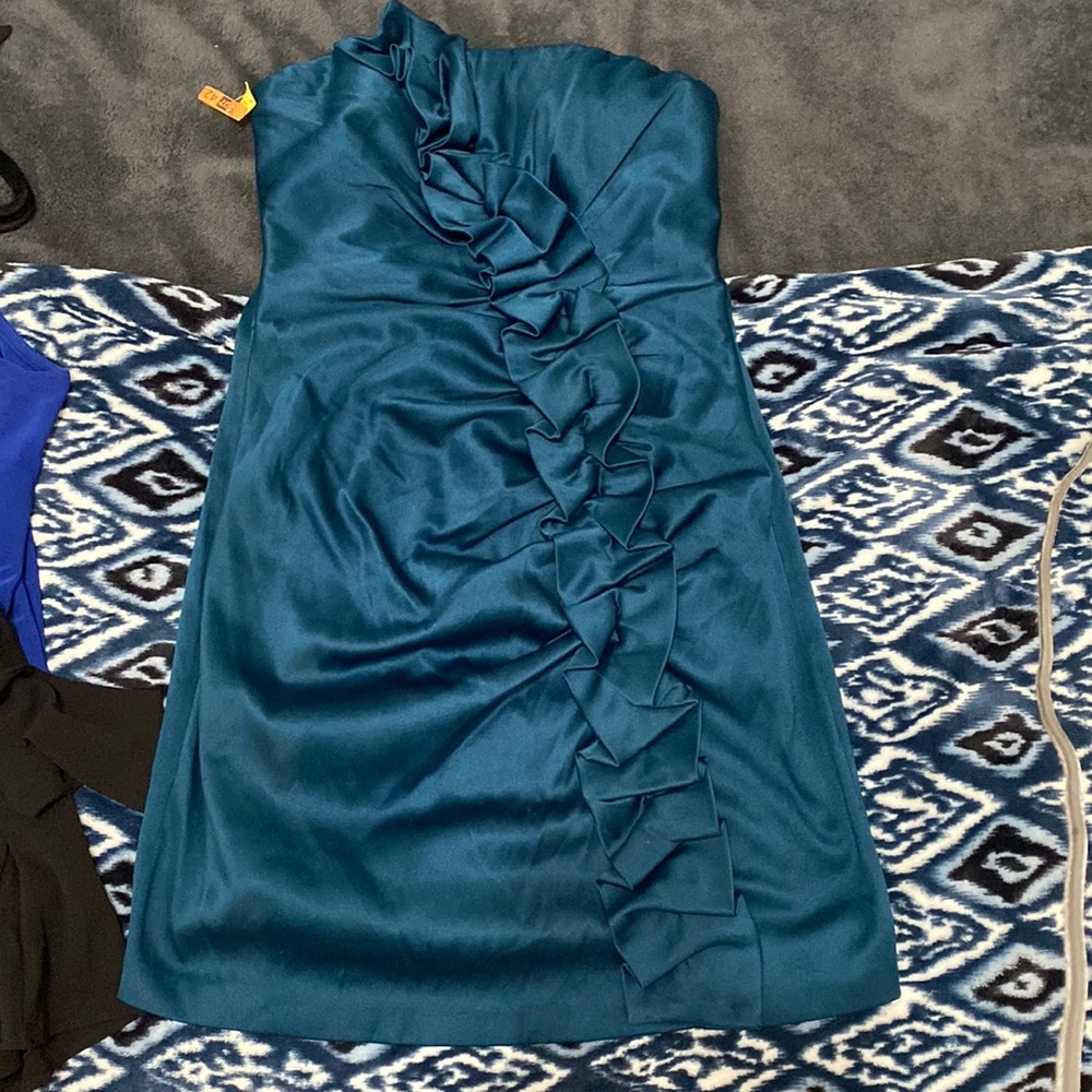 Gunne Sax2 blue strapless dress SIZE 5